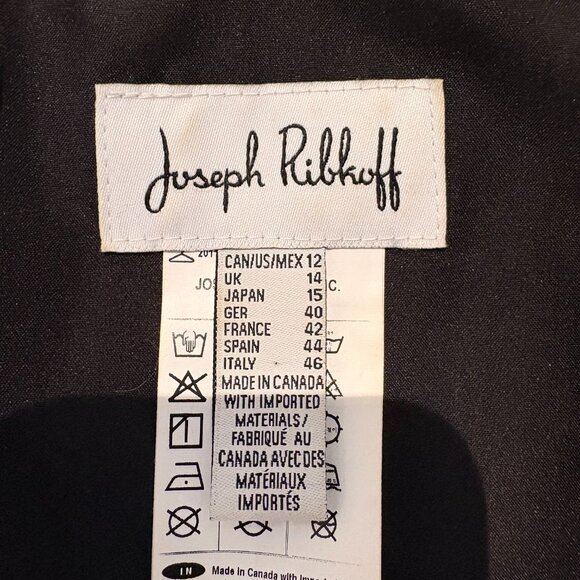 Joseph Ribkoff Wide-Leg Striped Jumpsuit | Black Gold White | Size 12 - Picture 4 of 11